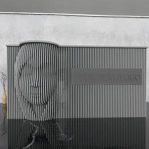 Mostrador de Recepción de Madera Maciza Pequeño con Textura Personalizada <span class=keywords><strong>para</strong></span> Hotel y Clínica Dental, Mueble Comercial Moderno y Elegante - Product Image 4