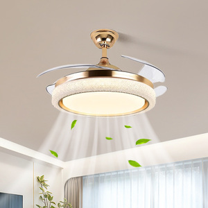 Ventilador De Techo Inteligente De 42 Pulgadas Con Luz, Ventilador De Techo Retráctil Invisible Con Luz Y Control Remoto, Ventiladores De Techo - Product Image 2