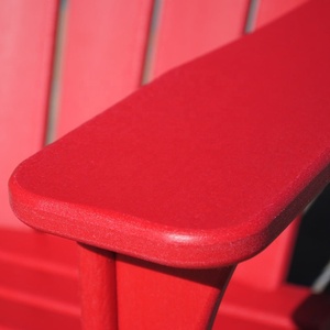 Chaise Adirondack pliante en résine HDPE recyclée, mobilier <span class=keywords><strong>de</strong></span> <span class=keywords><strong>jardin</strong></span> d'extérieur, rouge - Product Image 5
