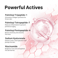 Kit d'ampoules de peptides de collagène à marque privée OEM, sérum raffermissant pour le visage, pour les peaux vieillissantes et la régénération de l'élasticité, produits de soin de la peau