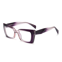 Lunettes anti-lumière bleue TR7001, monture en plastique à motif géométrique, branches à ressort personnalisées, pour myopie