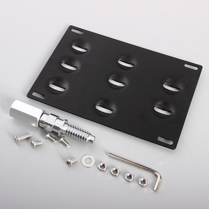 Gancho para marco de matrícula de aleación de aluminio, 205 mm, negro y rojo, número de pieza personalizable XL ZJ06 - Product Image 3