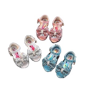 Sandales d'été Princesse Petite <span class=keywords><strong>Danse</strong></span> Chaussures Cristal Respirant Confortable Semelle Souple Filles Pantoufles - Product Image 1