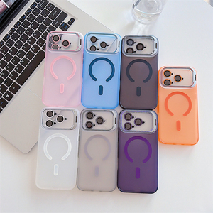 เคสโทรศัพท์แม่เหล็กสีสันสดใสสไตล์ INS สำหรับ iPhone 18 Pro Max ป้องกันเลนส์ ฝาหลังสำหรับ iPhone 18 17 16 15 14 13 - Product Image 1