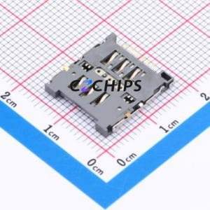 SIM201-FWB6AH1.8 SIM Card Connector SMD Connector Flip Cover Type Micro SIM Card Card Holder 1.8mm - Product Image 2