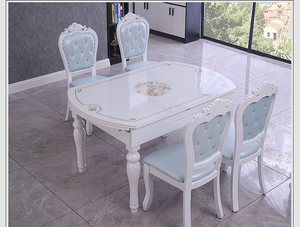 Châu Âu gấp Kính thiên văn bàn ăn và Ghế kết hợp của căn hộ nhỏ bằng đá cẩm thạch bàn tròn hộ gia đình Bàn tròn - Product Image 4