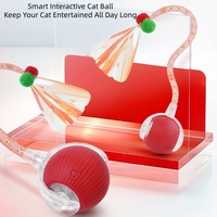 Animal Chien Accessoires Interactif Mouvement Automatique Électrique Rechargement Roulant Chat Balle Jouets à mâcher avec corde