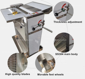 Viande fraîche ombre mince faire de l'équipement couper des tranches commerciales fabrication de poulet transformation couper des tranches Machine pour chien bœuf séché - Product Image 3