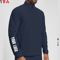 Veste de sport pour homme, nouvelle collection, coupe-vent, haute qualité, fermeture éclair intégrale, logo personnalisé, vente en gros, idéale pour la course à pied et l'entraînement