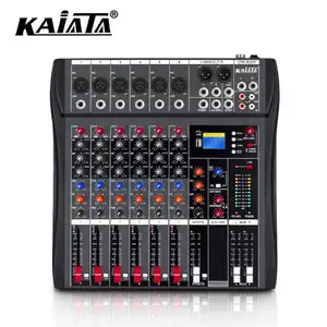 KAIKA CT6-4 Professional Audio Console 6-channel USB computer MP3 input 48V Phantom Power Stereo DJ Audio mixer