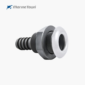 Marine à travers la coque raccords en acier inoxydable 316 Face et nylon 66 + 30% fibre de verre rempli corps bateau vidange d'eau - Product Image 2