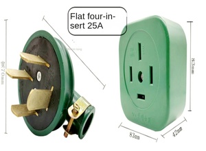ปลั๊กยางสี่สายสามเฟสสามสายพร้อมซ็อกเก็ตแบนไฟเบอร์กลาสตัวนำทองแดงบริสุทธิ์สีเขียวปลอดภัยสำหรับงานอุตสาหกรรม - Product Image 5