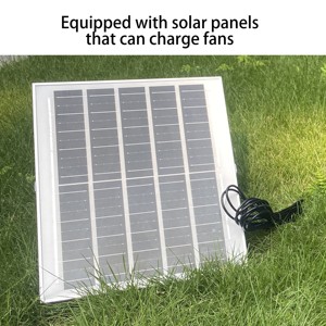 Đứng 15 Wát có thể sạc lại năng lượng mặt trời quạt năng lượng với pin lithium động cơ không chổi than năng lượng mặt trời Quạt sàn với bảng điều khiển - Product Image 5