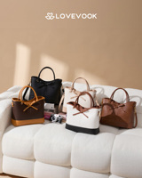 Sac à bandoulière pour femme LOVEVOOK en cuir PU vintage, grande capacité, sacoche de bureau décontractée avec compartiment pour ordinateur portable 15,6 pouces, résistant à l'eau