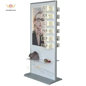 Wooden Sunglasses Store Furniture Glasses Showroom Display Showcase Optical Eyewear Shop Counter Advertising Design