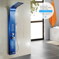Ensemble de douche thermostatique cascade contemporain en acier inoxydable brossé avec affichage numérique personnalisé 2026 pour appartements et hôtels