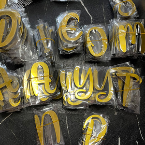 3D nghiêng thư dán acrylic Sticker tình yêu nhân vật trang trí nội thất 3D gương Bảng chữ cái thư với EVA tường Sticker - Product Image 1