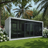 Casa Contenedor Prefabricada de Doble Planta con Estructura de Acero y Paredes de Vidrio, Moderna, de Lujo, Fácil de Instalar y Personalizable