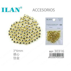 Perline in metallo ILAN 3x6mm placcate oro per accessori artigianali - Product Image 1