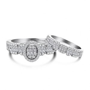 Dylam - Joyería de Moda al por Mayor, Anillos de Boda Apilables de Plata S925 con Circonita Cúbica 5A en Forma de Baguette - Product Image 1
