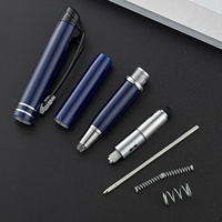 Nouveauté Stylo à bille de bureau en métal de luxe Stylo promotionnel pour stylet LED Cadeau publicitaire 1.0mm Largeur d'écriture Vente en gros LED Li