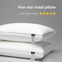 Oreiller de maison oblong à un seul coussin, qualité hôtel cinq étoiles, 200 fils/cm², polyester plié, uni, fabricant transfrontalier
