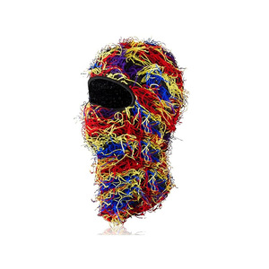 Cagoule tricotée à un trou, motif camouflage vieilli, style herbe, pour le ski - Product Image 3