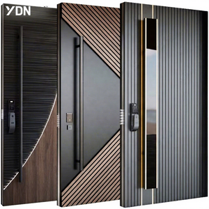 Moderne <span class=keywords><strong>Porte</strong></span> <span class=keywords><strong>d</strong></span>'Ingresso Pivotanti in Alluminio-Acciaio con Serratura Intelligente e Chiusura Multipunto, <span class=keywords><strong>Porte</strong></span> Esterne di Sicurezza - Product Image 2