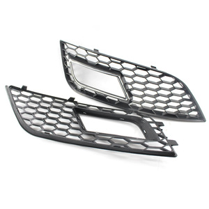 Biseles de faros antiniebla Audi A4L B9, rejilla inferior de malla 8K0807681K, negro con embellecedor electrochapado, par - Product Image 4
