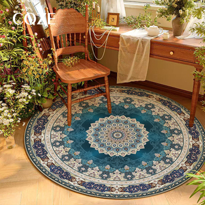 Alfombra de Estilo Boho para Silla de Maquillaje y Vestidor, Alfombra Redonda Personalizada para Sala de Estar - Product Image 5
