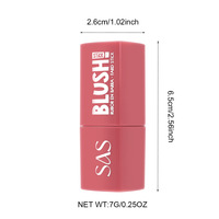 3-in-1 Blush Stick Perona Pipi & Lipstik Tahan Lama Tahan Air Blush Stick Tidak Luntur Pigmen Alami Melembapkan Matte Riasan Praktis