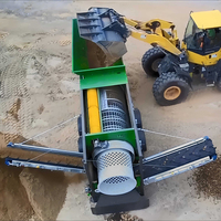 Cribleuse mobile de 60 TPH pour terreau, crible rotatif à tambour, machine de criblage de sable, équipement de criblage, moteur, boîte de vitesses, engrenage, moteur de transmission