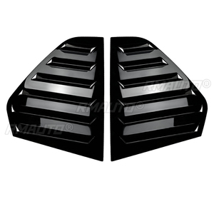 A Pair for Volkswagen GOLF MK6 MK7 MK7.5 MK8 GTI GTD R Car Rear <b>Window</b> Shutter Louver <b>Cover</b> Trim Carbon Fiber Style Glossy Black - Product Image 6