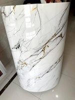 Nouveau design PVC doré, autocollant mural en mousse marbrée, papier peint de luxe pour plafond, décoration intérieure, rouleau de papier peint auto-adhésif