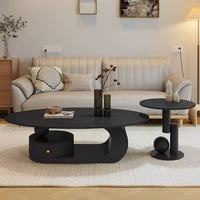 Table basse contemporaine de luxe pour la maison salon bureau bar appartement ou hôtel avec dessus en marbre et cadre en acier