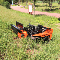 Tondeuse robot à chenilles en caoutchouc, télécommandée, avec moteur diesel 12 CV robuste et démarreur électrique, pour vergers et fermes
