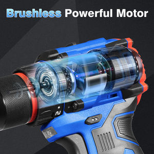 مثقاب تأثيري هيهوي سي دي 434، مفك براغي قوي ببطارية ليثيوم، أدوات كهربائية، طقم مثقاب لاسلكي 20 فولت بسرعات متغيرة - Product Image 3