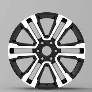 عجلات مصنوعة حسب الطلب بتقنية Flow Forged مقاس 22*9J و24*10J بوصة، 6x139.7، ET31، CB78.1، طلاء أسود كامل، عجلات سبائك لسيارات GMC Sierra1500 <span class=keywords><strong>Limited</strong></span> - Product Image 2