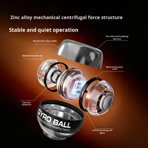 Pelota de Muñeca Magnética Luminosa de 550 g para Entrenamiento de Agarre y <span class=keywords><strong>Fuerza</strong></span> de Dedos, para Fitness de <span class=keywords><strong>Brazos</strong></span> y Alivio del Estrés, Venta al por Mayor - Product Image 4