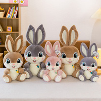 Vente en gros Nouveau lapin à longues oreilles doux poupée lapin en peluche doux jouet pour bébé cadeau d'événement soulagement du stress PP coton lavé