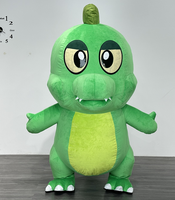 Costume de mascotte gonflable géant en peluche douce de dessin animé Dragon, 2M 2.6M, pour Halloween, divertissement festif, unisexe, adultes