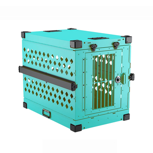 Cage pour <span class=keywords><strong>chien</strong></span> en aluminium empilable, pliable, portable, pour exposition canine, hôtel pour animaux, robuste, gain de place, vente en gros - Product Image 6