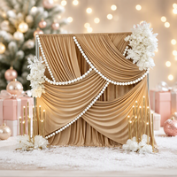Drapé de toile de fond de mariage en soie de lait extensible, panneau mural de mariage en soie de lait luxueux et doux, drapé de toile de fond personnalisable pour décoration d'événements