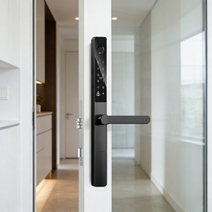 Cerraduras Inteligentes Delgadas para Puertas, <span class=keywords><strong>Gestión</strong></span> <span class=keywords><strong>de</strong></span> Permiso Hierárquico Multiusuario, Desbloqueo por Huella Dactilar/<span class=keywords><strong>Contraseña</strong></span>/Tarjeta/Llave, Habilitado para Wi-Fi, Aplicación Tuya - Product Image 1