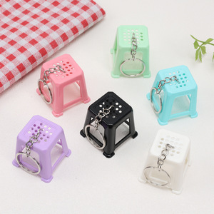 Miniature stool pendant, a <b>small</b> plastic square stool in multiple colors, popular online style, suitable for bags, keychains, - Product Image 2