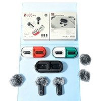 Microphone Lavalier Sans Fil J06Pro Omnidirectionnel Un Émetteur Deux Récepteurs Anti-Vent Réduction du Bruit Affichage Numérique