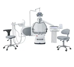 MC17-2 New generation two-stage fiber leather luxury dental chair unit with big promotion price