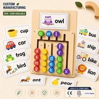 Juego de deletreo de madera Montessori para niños pequeños, rompecabezas de combinación de letras del alfabeto, juguete educativo de aprendizaje temprano