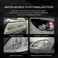 Film de protection contre la lumière automatique Ppf Tpu de haute qualité Films de phares de voiture Films de lampe gris clair