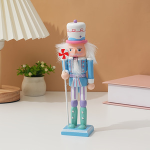 YUELIAN 18CM Soldat Casse-Noisette en Bois Macaron Coloré Créatif, Ornements de Noël pour Décoration de Fêtes et Cadeaux - Product Image 2